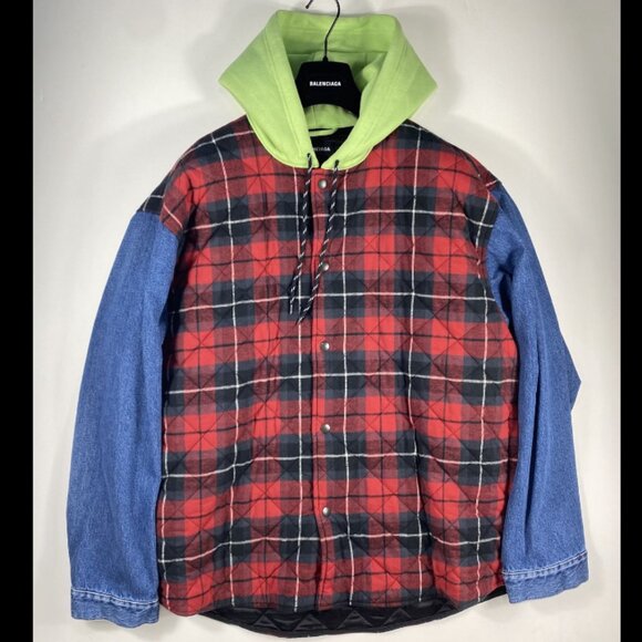 Balenciaga 18AW Runway Hybrid Denim Parka - Picture 2 of 7